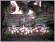 Hot embers in a Fireplace